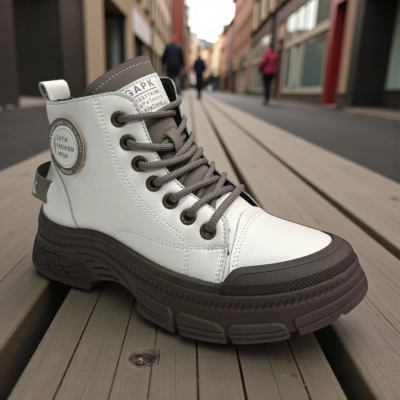 Ботинки женские зимние PINDIAN искусственная кожа белые 10821 Ботинки женские зимние PINDIAN искусственная кожа белые 10821