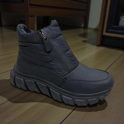 Дутики женские зимние PINDIAN пресс кожа с текстилем черные 10845 Дутики женские зимние PINDIAN пресс кожа с текстилем черные 10845