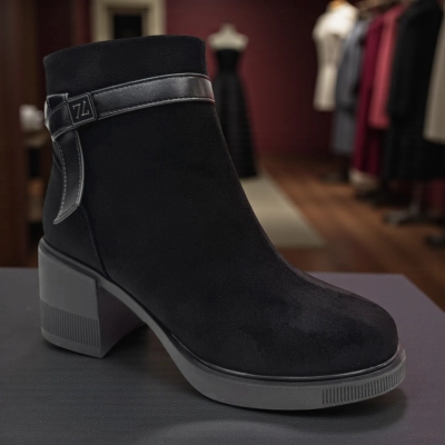 Ботинки женские зимние PINDIAN прессованная замша черные 10870 Ботинки женские зимние PINDIAN прессованная замша черные 10870