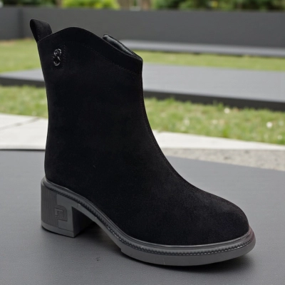 Ботинки женские зимние PINDIAN прессованная замша черные 10885 Ботинки женские зимние PINDIAN прессованная замша черные 10885