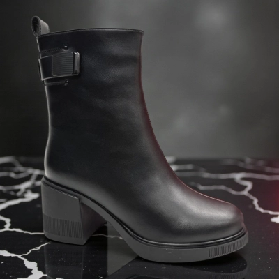 Ботинки женские зимние PINDIAN прессованная кожа черные 10891 Ботинки женские зимние PINDIAN прессованная кожа черные 10891