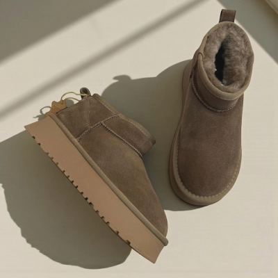 Угги женские зимние натуральная замша коричневые M6119-5P Угги женские зимние натуральная замша коричневые M6119-5P