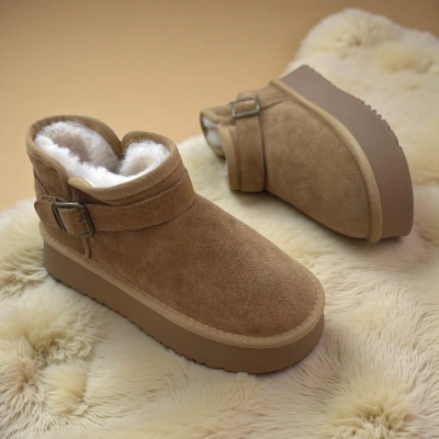 Угги женские зимние натуральная замша коричневые M6158-3P Угги женские зимние натуральная замша коричневые M6158-3P