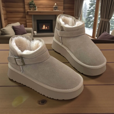 Угги женские зимние натуральная замша капучино M6158-4P Угги женские зимние натуральная замша капучино M6158-4P