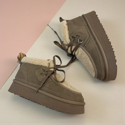 Угги женские зимние натуральная замша хаки M6259-18P Угги женские зимние натуральная замша хаки M6259-18P