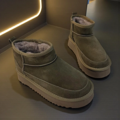 Угги женские зимние натуральная замша хаки M6272-19P Угги женские зимние натуральная замша хаки M6272-19P