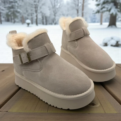 Угги женские зимние натуральная замша капучино M6217-2P Угги женские зимние натуральная замша капучино M6217-2P