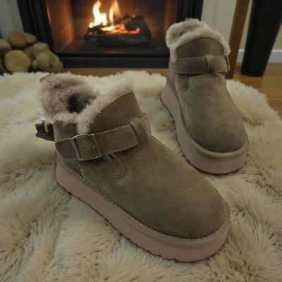 Угги женские зимние натуральная замша коричневые M6217-5P Угги женские зимние натуральная замша коричневые M6217-5P