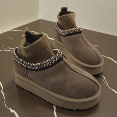 Угги женские зимние натуральная замша коричневые M6212-5 Угги женские зимние натуральная замша коричневые M6212-5