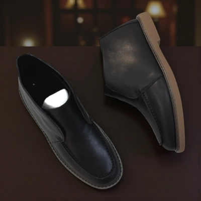 Ботинки женские осенние натуральная кожа черные E8125-1P Ботинки женские осенние натуральная кожа черные E8125-1P