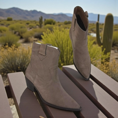 Казаки женские осенние натуральная замша капучино E8923-47P Казаки женские осенние натуральная замша капучино E8923-47P