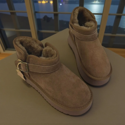 Угги женские зимние натуральная замша коричневые M6158-6 Угги женские зимние натуральная замша коричневые M6158-6