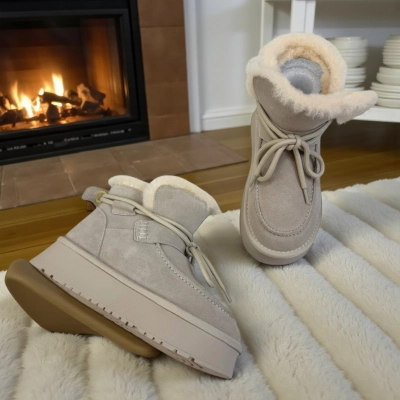 Угги женские зимние натуральная замша бежевые M6219-2P Угги женские зимние натуральная замша бежевые M6219-2P