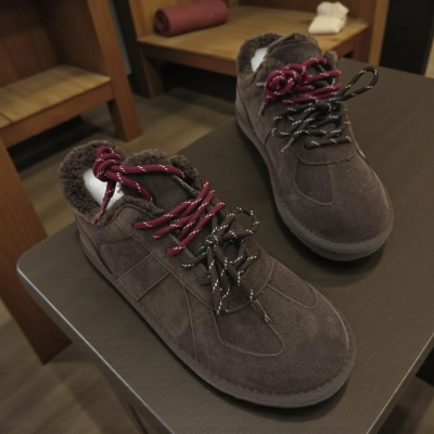 Полуботинки женские зимние натуральная замша коричневые M2301-6P Полуботинки женские зимние натуральная замша коричневые M2301-6P