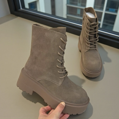 Ботинки женские осенние натуральная замша капучино E5251-23P Ботинки женские осенние натуральная замша капучино E5251-23P