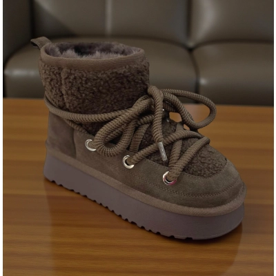 Угги женские зимние натуральная замша шоколадные M6135-8 Угги женские зимние натуральная замша шоколадные M6135-8