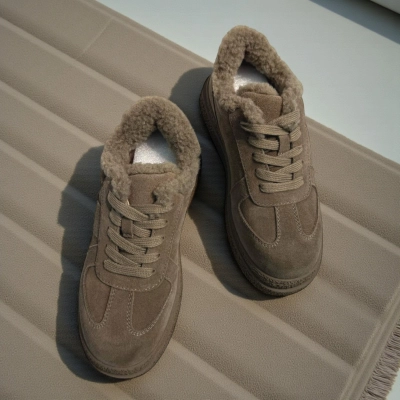 Кроссовки женские зимние натуральная замша коричневые M2206-3P Кроссовки женские зимние натуральная замша коричневые M2206-3P