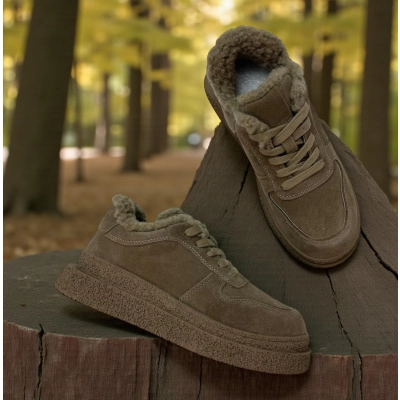 Кроссовки женские зимние натуральная замша коричневые M2205-3P Кроссовки женские зимние натуральная замша коричневые M2205-3P