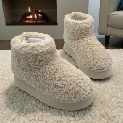 Угги женские зимние текстильные бежевые M6122-3 Угги женские зимние текстильные бежевые M6122-3