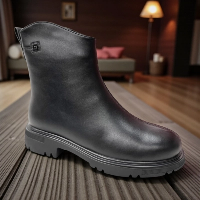 Ботинки женские зимние PINDIAN прессованная кожа черные 11058 Ботинки женские зимние PINDIAN прессованная кожа черные 11058