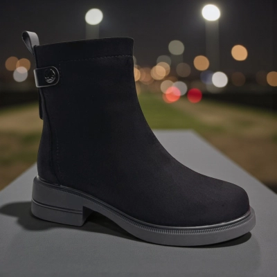 Ботинки женские зимние PINDIAN прессованная замша черные 11062 Ботинки женские зимние PINDIAN прессованная замша черные 11062