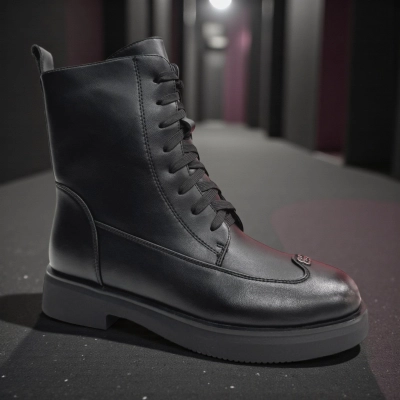 Ботинки женские зимние PINDIAN прессованная кожа черные 11065 Ботинки женские зимние PINDIAN прессованная кожа черные 11065