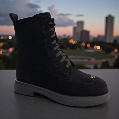 Ботинки женские зимние PINDIAN прессованная замша черные 11066 Ботинки женские зимние PINDIAN прессованная замша черные 11066