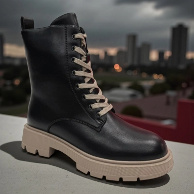 Ботинки женские зимние PINDIAN прессованная кожа черные 11070 Ботинки женские зимние PINDIAN прессованная кожа черные 11070