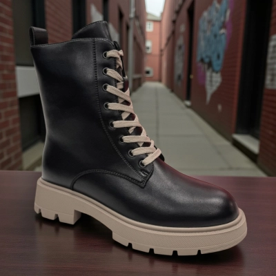 Ботинки женские зимние PINDIAN прессованная кожа черные 11077 Ботинки женские зимние PINDIAN прессованная кожа черные 11077