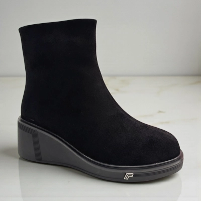 Ботинки женские зимние PINDIAN прессованная замша черные 11078 Ботинки женские зимние PINDIAN прессованная замша черные 11078