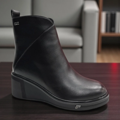 Ботинки женские зимние PINDIAN прессованная кожа черные 11079 Ботинки женские зимние PINDIAN прессованная кожа черные 11079