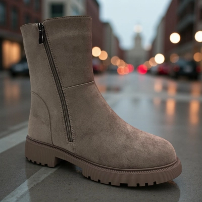 Ботинки женские зимние PINDIAN прессованная замша бежевые 11081 Ботинки женские зимние PINDIAN прессованная замша бежевые 11081