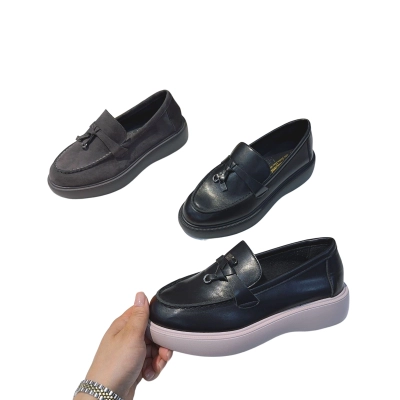 Лоферы женские MOMOTARI комфорт искусственная кожа черные BF111 Лоферы женские MOMOTARI комфорт искусственная кожа черные BF111