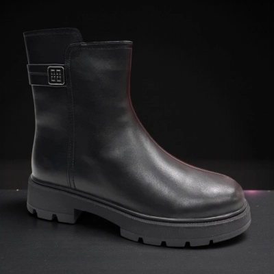 Ботинки женские зимние PINDIAN прессованная кожа черные 11086 Ботинки женские зимние PINDIAN прессованная кожа черные 11086