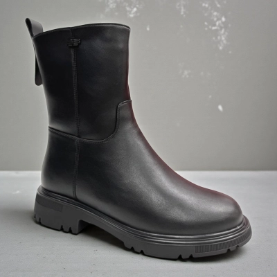 Ботинки женские зимние PINDIAN прессованная кожа черные 11093 Ботинки женские зимние PINDIAN прессованная кожа черные 11093