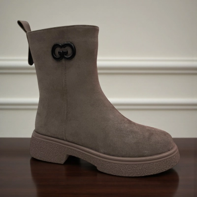 Ботинки женские зимние PINDIAN прессованная замша капучино 11099 Ботинки женские зимние PINDIAN прессованная замша капучино 11099