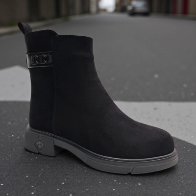 Ботинки женские зимние PINDIAN прессованная замша черные 11100 Ботинки женские зимние PINDIAN прессованная замша черные 11100