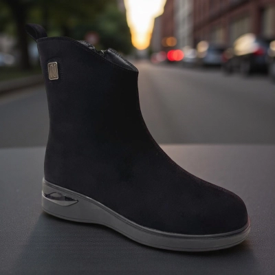 Ботинки женские зимние PINDIAN прессованная замша черные 11103 Ботинки женские зимние PINDIAN прессованная замша черные 11103