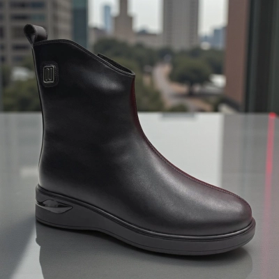 Ботинки женские зимние PINDIAN прессованная кожа черные 11104 Ботинки женские зимние PINDIAN прессованная кожа черные 11104