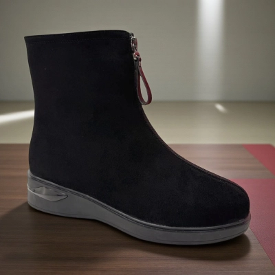 Ботинки женские зимние PINDIAN прессованная замша черные 11106 Ботинки женские зимние PINDIAN прессованная замша черные 11106