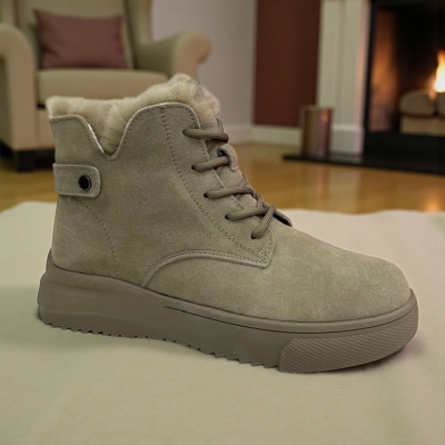 Ботинки женские зимние PINDIAN натуральная замша хаки 11129 Ботинки женские зимние PINDIAN натуральная замша хаки 11129