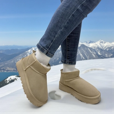 Угги женские PINDIAN на зиму натуральная замша бежевые 11139 Угги женские PINDIAN на зиму натуральная замша бежевые 11139