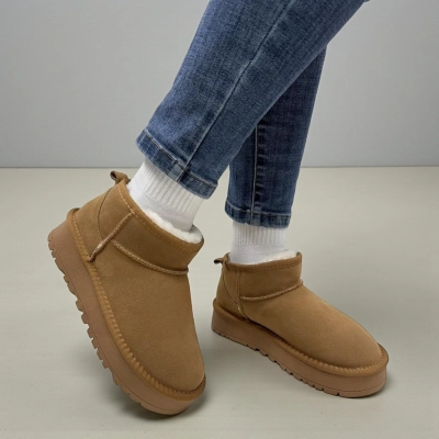 Угги женские на зиму натуральная замша коричневые 11141 Угги женские на зиму натуральная замша коричневые 11141