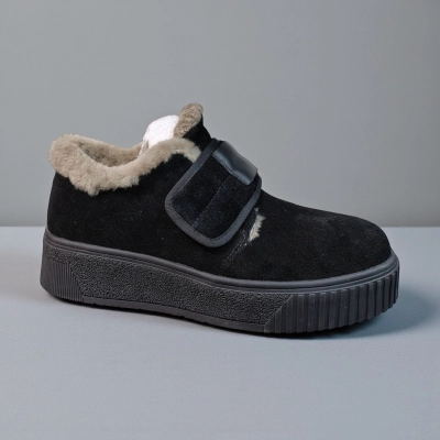 Ботинки женские зимние натуральная замша черные 11157 Ботинки женские зимние натуральная замша черные 11157