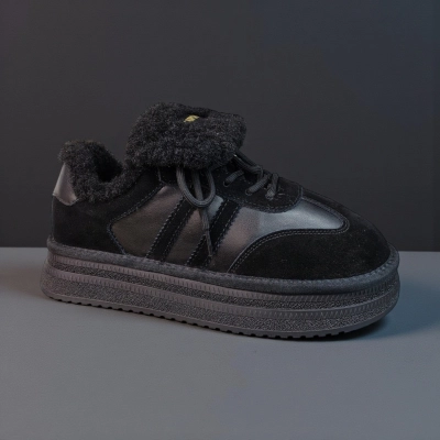 Ботинки женские зимние натуральная замша и кожа черные 11161 Ботинки женские зимние натуральная замша и кожа черные 11161