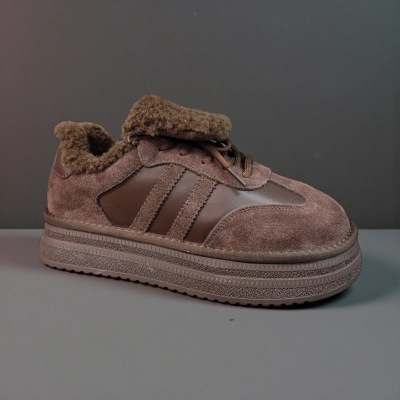 Ботинки женские зимние натуральная замша и кожа шоколадные 11162 Ботинки женские зимние натуральная замша и кожа шоколадные 11162