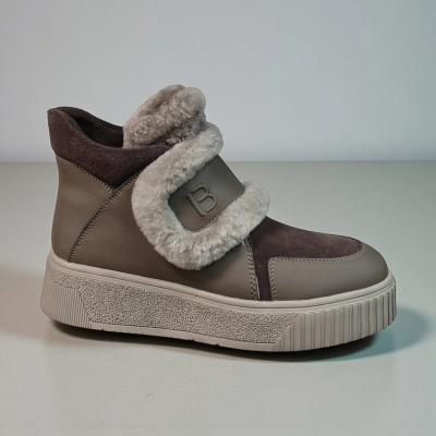 Ботинки женские зимние натуральная замша и кожа шоколадные 11170 Ботинки женские зимние натуральная замша и кожа шоколадные 11170