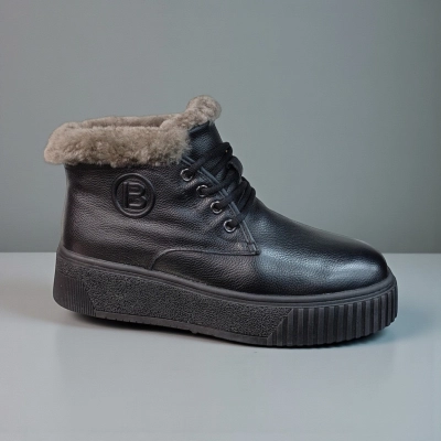 Ботинки женские зимние натуральная кожа черные 11175 Ботинки женские зимние натуральная кожа черные 11175