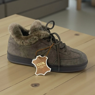 Кроссовки женские зимние натуральная замша хаки M8053-2 Кроссовки женские зимние натуральная замша хаки M8053-2