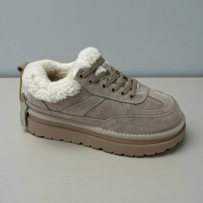 Кроссовки женские зимние натуральная замша капучино M9201-6 Кроссовки женские зимние натуральная замша капучино M9201-6